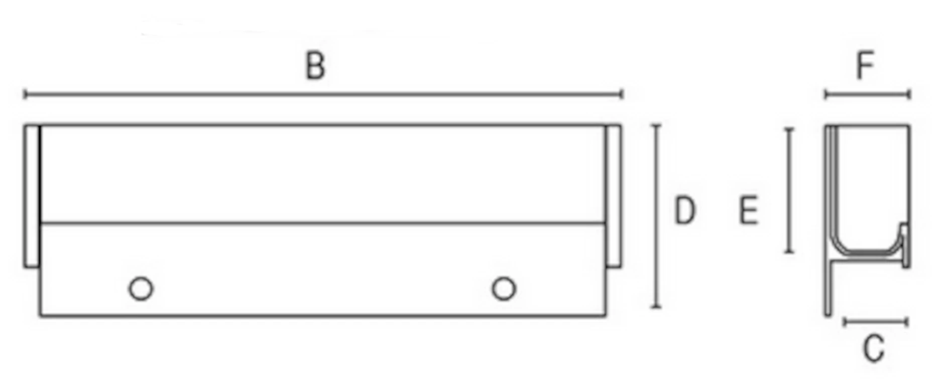 7334 BEAZ PERFIL ALUMINIO SOLAPADO Y TAPAS PARA IR ENCASTRADO medidas 7334